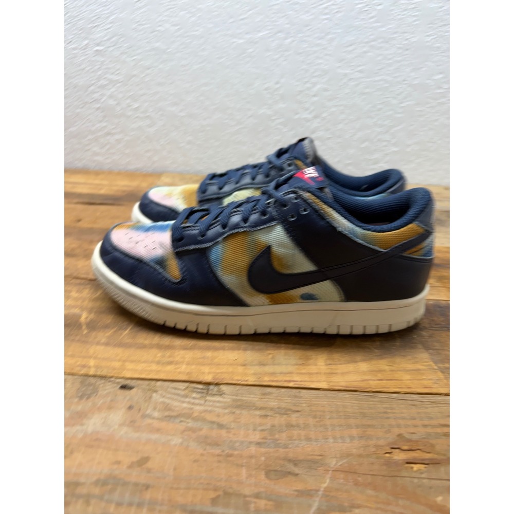 Nike Dunk Low SE Graffiti Navy Multi Color Sneakers DM1051-400 Mens 5.5Y Womens7